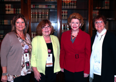 Maria, Rose Marie and Lori with Senator Stabenow